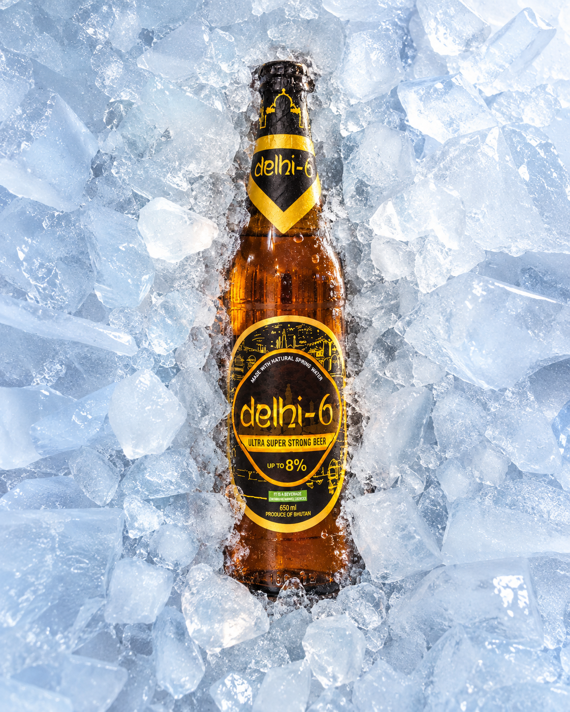 Delhi 6 | Indian Craft Beer | Old Delhi Inspired | Est. 2023 Delhi 6 craft beer bottle — Indian craft beer inspired by the chaos and culture of Old Delhi, Est. 2023